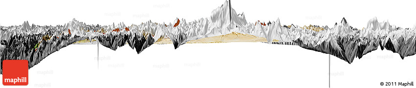 Satellite Horizon Map of Dinggye, desaturated Satellite Horizon Map of Dinggye, desaturated