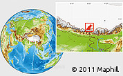 Physical Location Map of Dinggye, highlighted parent region
