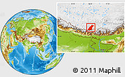 Physical Location Map of Dinggye