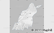 Gray Map of Dinggye, single color outside