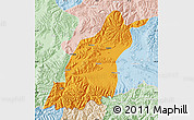 Political Map of Dinggye, lighten