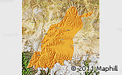 Political Map of Dinggye, satellite outside