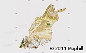 Satellite Map of Dinggye, cropped outside