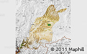 Satellite Map of Dinggye, physical outside