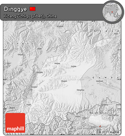 Silver Style Map of Dinggye