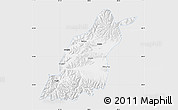 Silver Style Map of Dinggye, single color outside