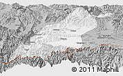 Gray Panoramic Map of Dinggye