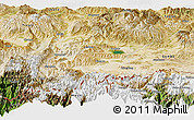 Satellite Panoramic Map of Dinggye