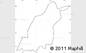 Blank Simple Map of Dinggye, cropped outside, no labels