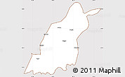 Classic Style Simple Map of Dinggye, cropped outside
