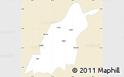 Classic Style Simple Map of Dinggye, single color outside