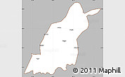 Gray Simple Map of Dinggye, cropped outside