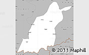 Gray Simple Map of Dinggye
