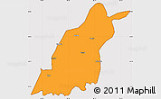 Political Simple Map of Dinggye, cropped outside