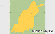 Savanna Style Simple Map of Dinggye, single color outside