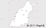 Silver Style Simple Map of Dinggye, cropped outside