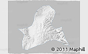 Gray 3D Map of Doilungdeqen, single color outside