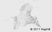 Physical 3D Map of Doilungdeqen, single color outside