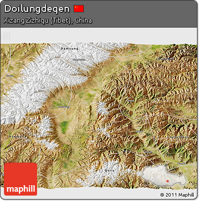 Satellite 3D Map of Doilungdeqen