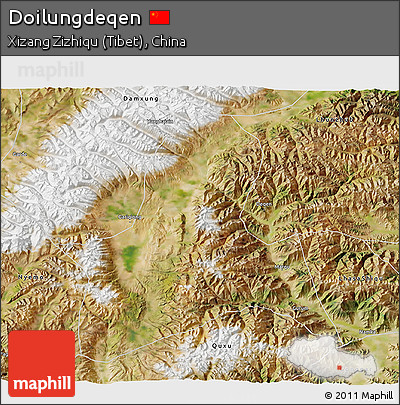 Satellite 3D Map of Doilungdeqen