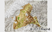 Satellite 3D Map of Doilungdeqen, lighten, semi-desaturated