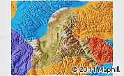 Satellite 3D Map of Doilungdeqen, political outside
