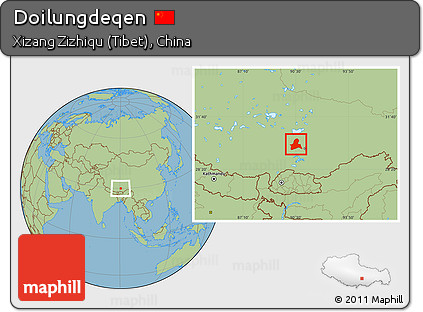 Savanna Style Location Map of Doilungdeqen