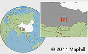 Savanna Style Location Map of Doilungdeqen, highlighted country, highlighted parent region