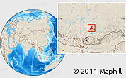 Shaded Relief Location Map of Doilungdeqen