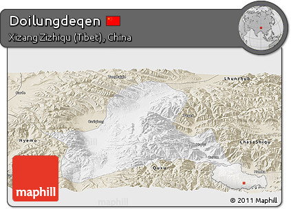 Classic Style Panoramic Map of Doilungdeqen