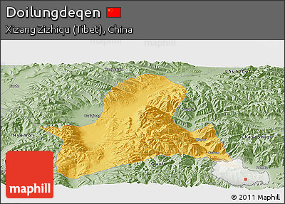 Savanna Style Panoramic Map of Doilungdeqen