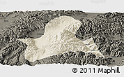 Shaded Relief Panoramic Map of Doilungdeqen, darken