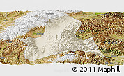 Shaded Relief Panoramic Map of Doilungdeqen, satellite outside