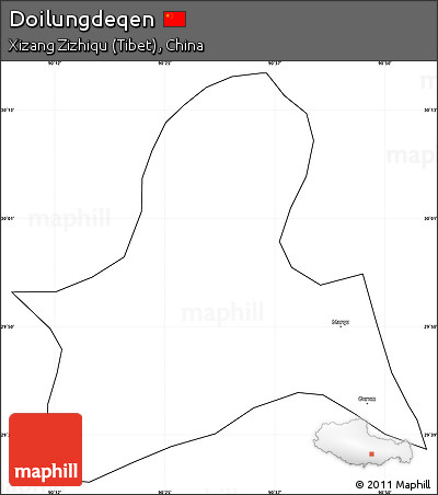 Blank Simple Map of Doilungdeqen, cropped outside