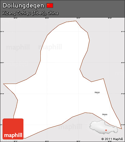 Classic Style Simple Map of Doilungdeqen, cropped outside