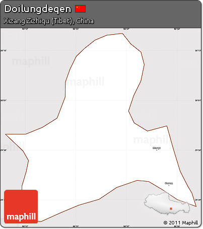 Classic Style Simple Map of Doilungdeqen, cropped outside