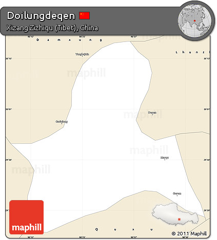 Classic Style Simple Map of Doilungdeqen