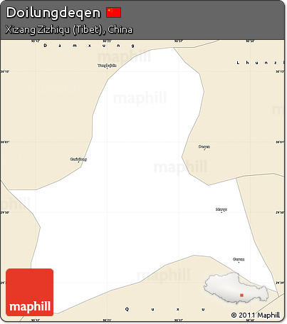 Classic Style Simple Map of Doilungdeqen