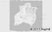 Gray 3D Map of Gamba, single color outside