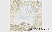 Physical 3D Map of Gamba, shaded relief outside