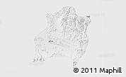Physical 3D Map of Gamba, single color outside