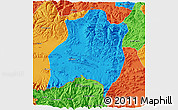 Political 3D Map of Gamba
