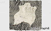 Shaded Relief 3D Map of Gamba, darken