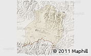 Shaded Relief 3D Map of Gamba, lighten