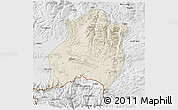 Shaded Relief 3D Map of Gamba, physical outside