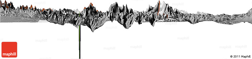 Physical Horizon Map of Gamba, darken