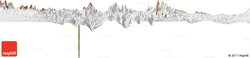 Shaded Relief Horizon Map of Gamba, physical outside Shaded Relief Horizon Map of Gamba, physical outside