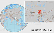 Gray Location Map of Gamba