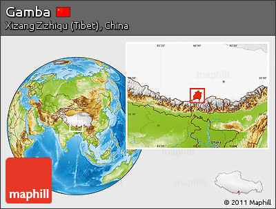 Physical Location Map of Gamba, highlighted parent region