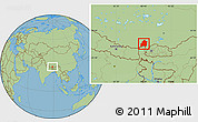 Savanna Style Location Map of Gamba